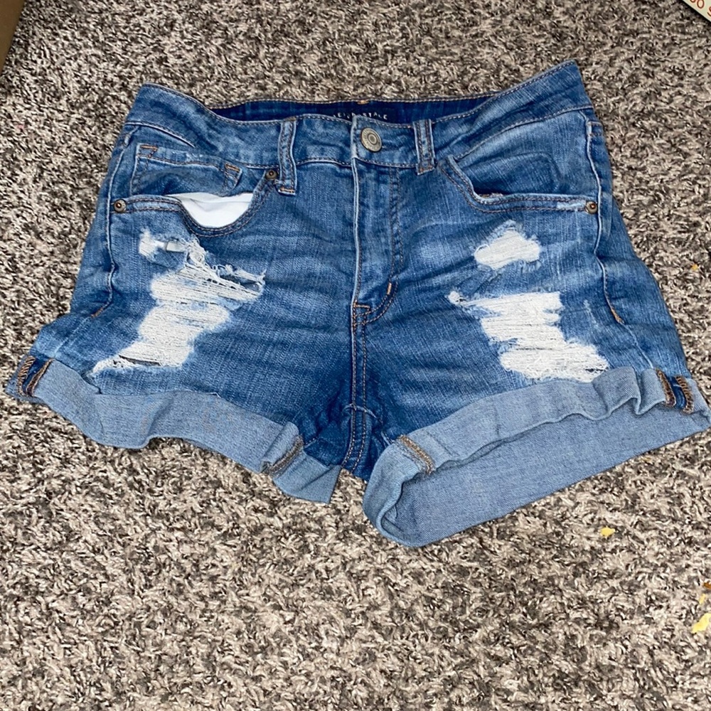 aeropostale ripped jean shorts